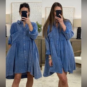 TALULAH - Blue Shirt Dress